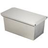 Endo Shoji Commercial Altite Bread Pan (with Lid), 1 Loaf Capacity, Made In Japan, Silver, WSY03010
