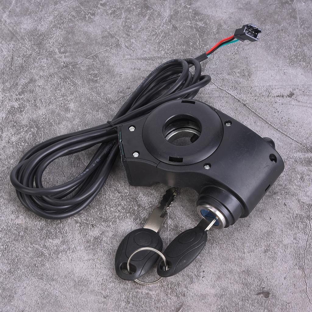 Электрический велосипед поворотный руль рукоятка цифровой дисплей напряжения батареи переключатель питания с замком