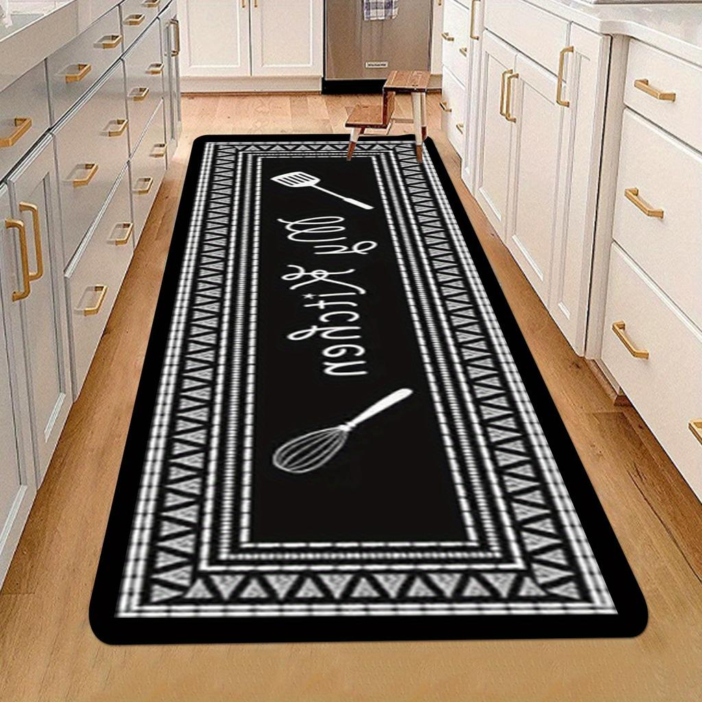 Luxury Kitchen Rug My Kitchen Printing Floor Mat Household Kitchen Mat Non-slip Oil-proof Foot Mat  Indoor Mat Doormat Door Rug Entrance Rug Decor