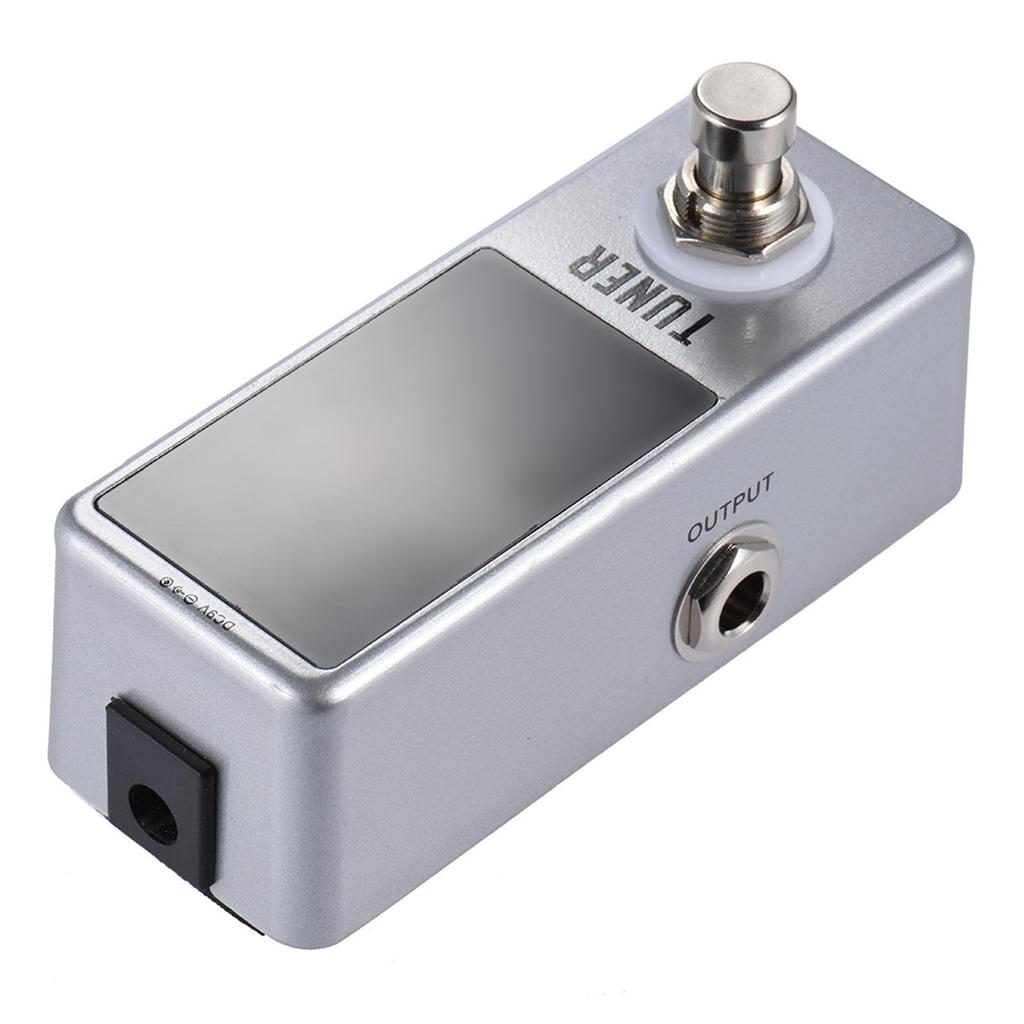 Мини-хроматический тюнер со светодиодным эффектом педали True Bypass для гитары-баса