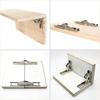 2x 90 Degree Folding Door Shelf Hinges Accessories Sturdy Table Holders Closing Hinges for Home Hotel Apartment Office Farmhouse
