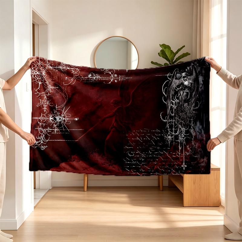 Dark Gothic (28) Flannel blanket a soft accent for the bedroom and living room and a cozy home gift