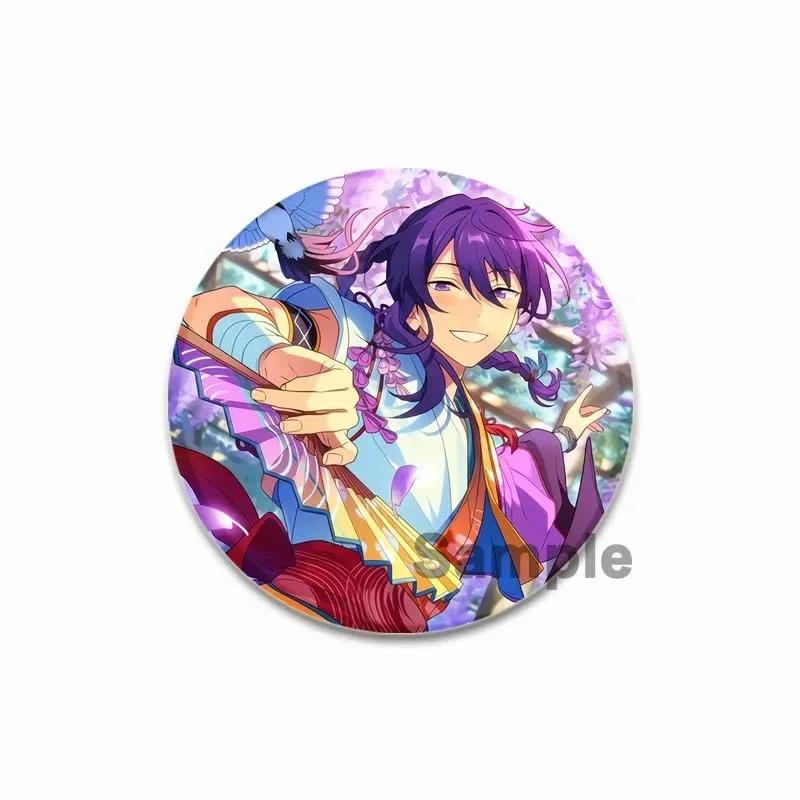 32/44/58MM Tinplate Brooch Ensemble Stars SOUMA KANZAKI Round Pins Cute Cartoon Badge for Backpacks Clothing Accesoory Jewelry