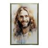 Uśmiechnięty Jezus Uśmiechnięty Jezus, 30X40 Cm, Rama Aluminiowa Złota, Papier Matowy 230 Gsm
