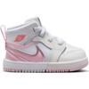 Кроссовки Air Jordan 1 Mid RM EasyOn TD White Pink Foam Baby Fire-Red FQ1283-101