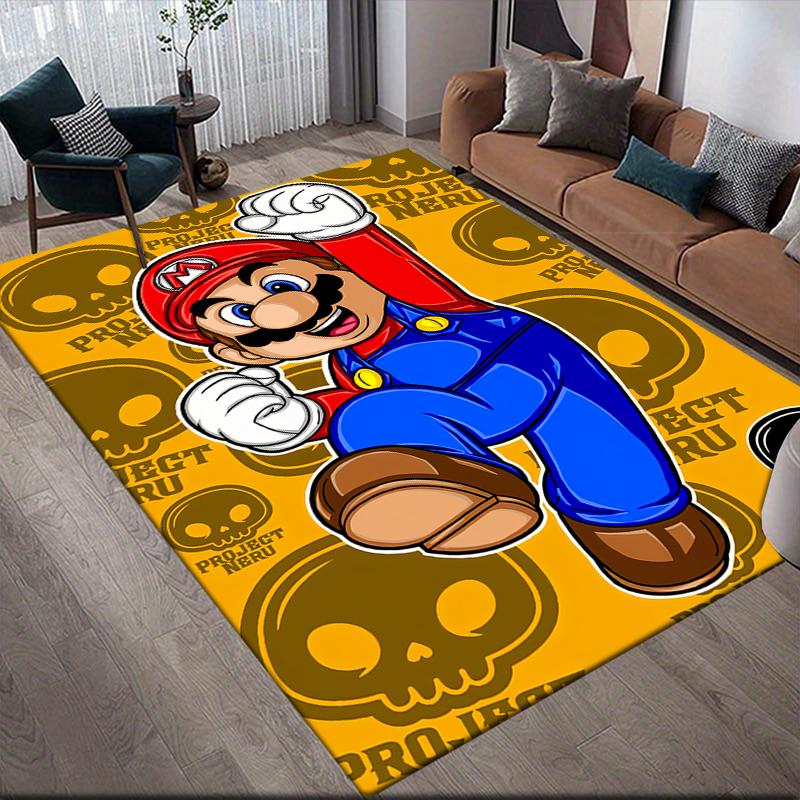 Super Mario Poster Area Rug, Mario Fan Soft Carpet, Great Gift.chl
