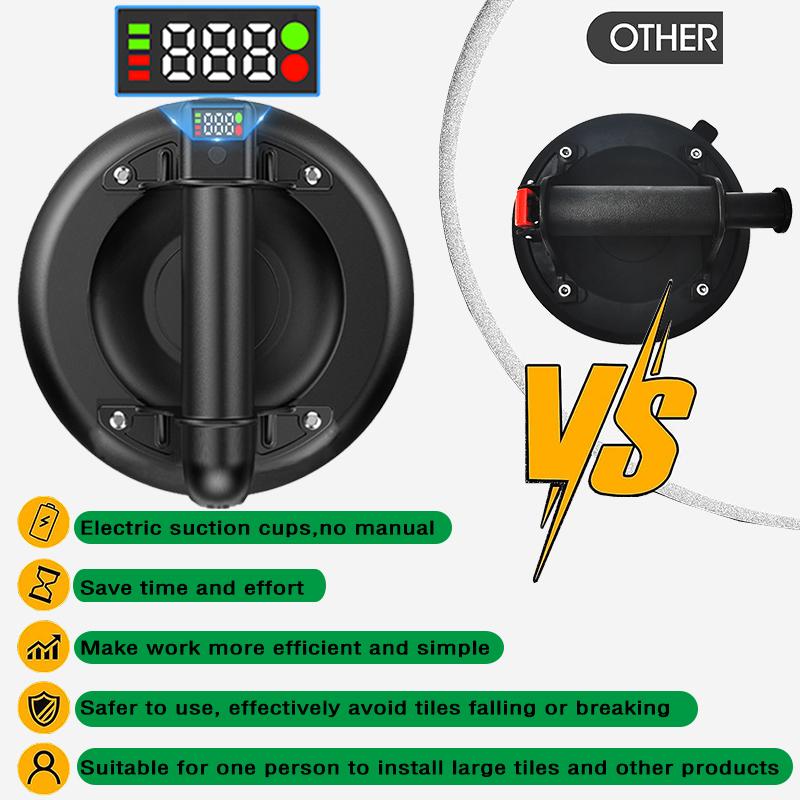 8 дюймов, 200 кг, загрузка, цифровой дисплей, вакуумная присоска, сверхмощный вакуумный разбрасыватель для адсорбции плитки, подъем гранитного стекла