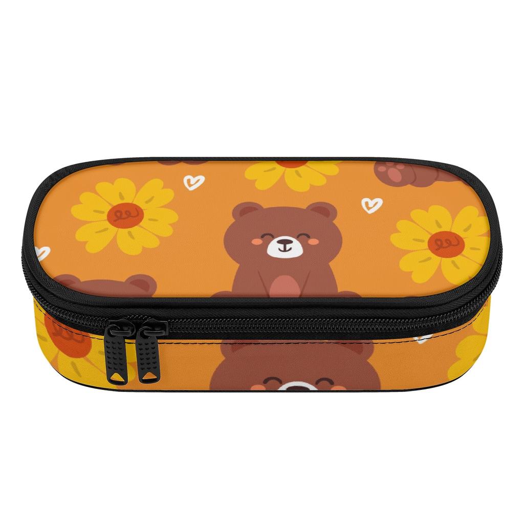 Pencil Case Secure Zipper Closure Large Storage Space 300D Polyester with Main Compartment Mesh Pocket and Pen Slots for Students
