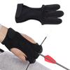 Leather Hunting Gloves 3 Finger Non Slip Breathable Fingertip Protector Guard Glove for Hunting Accessory Finger Safety Gear