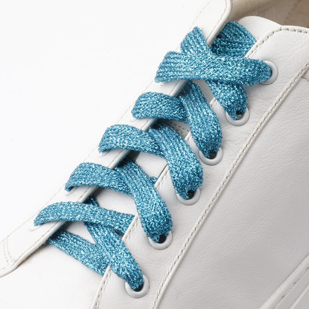 Pearlescent Colorful Shoelaces Flat Double-layer Shoelaces