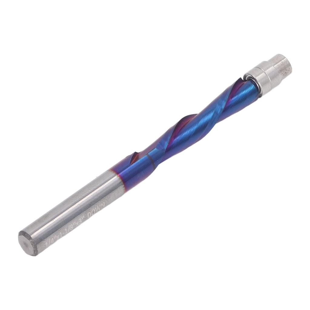 Фрезерная фреза заподлицо с верхним режущим краем, спиральная фреза для ЧПУ, хвостовик 14, твердосплавная, с подшипником