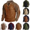 Men's Shoulder Insert Casual Stand-up Collar Sports Sweater Autumn and Winter Collision Corduroy Men's Jacket Jacket