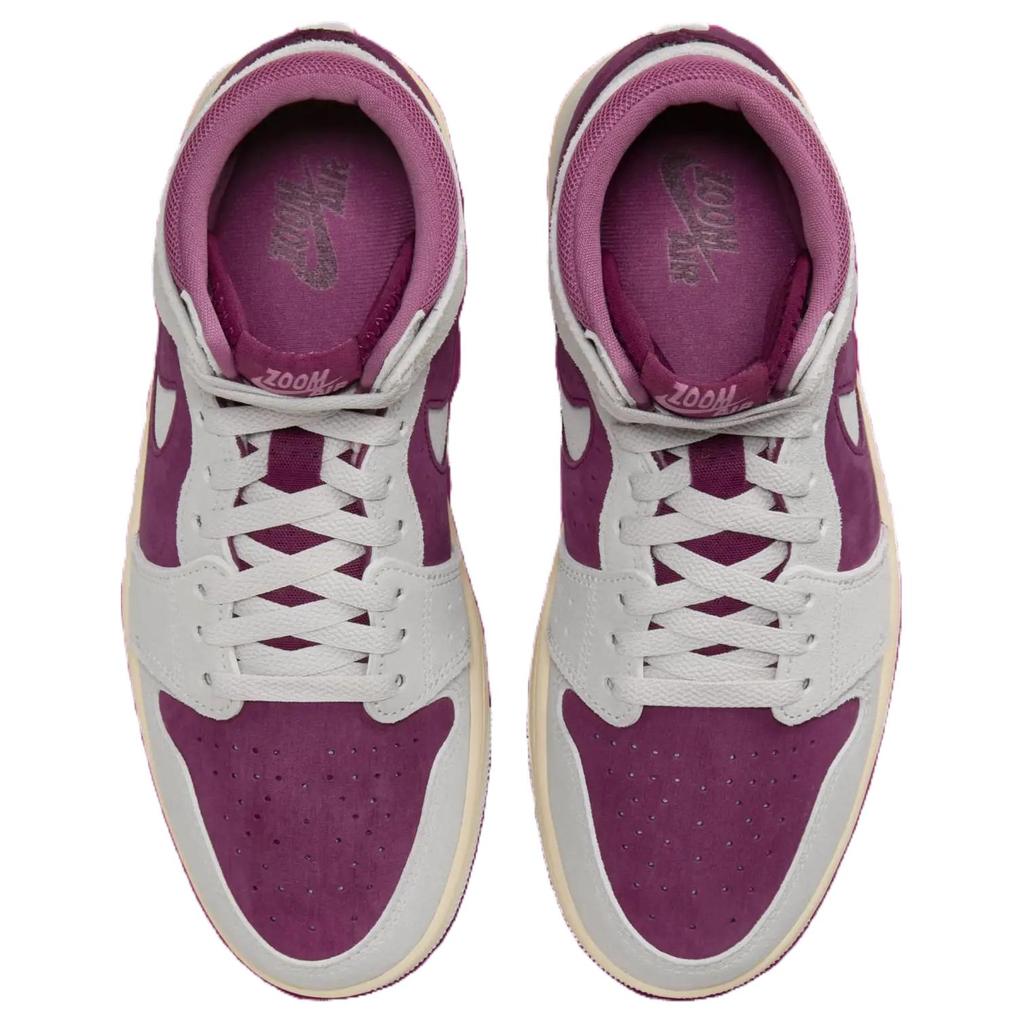 Кроссовки Air Jordan 1 High Zoom Comfort 2 Bordeaux Женские Фиолетовый Нейтрально-серый Светло-бордовый DV1305-600