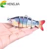 HENGJIA 1pc 10CM-18G 6sections Multi Jointed Minnow Fishing Lures Swimbait Pike Lure