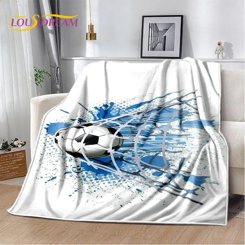 Мягкое плюшевое одеяло с 3D рисунком футбола, фланелевое одеяло для гостиной, спальни, кровати, дивана, чехол для пикника Bettdecke