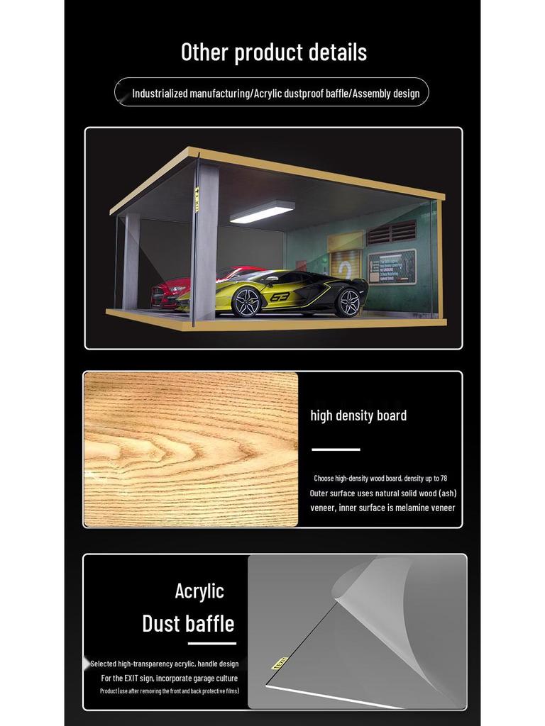 1:Масштаб 18 3D Дисплей парковки и коробка для хранения игрушечных машинок