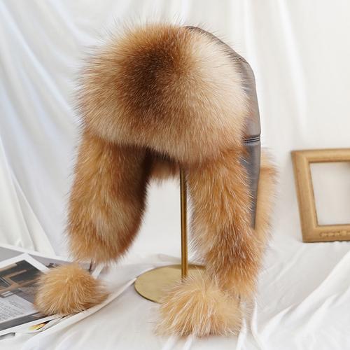 Женские зимние шапки с удлиненным мехом лисы для максимального тепла