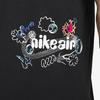 Nike Футболка с круглым вырезом и коротким рукавом с буквенным принтом и логотипом, мужские топы, черные DZ2836-010
