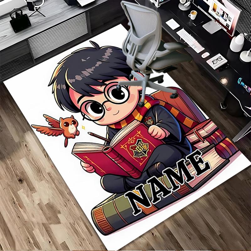 Custom Name Magical Journey Living Room Non-Slip Area Rug Soft Carpet for Bedroom Kids Playroom Sofa Office Home Decor Doormat