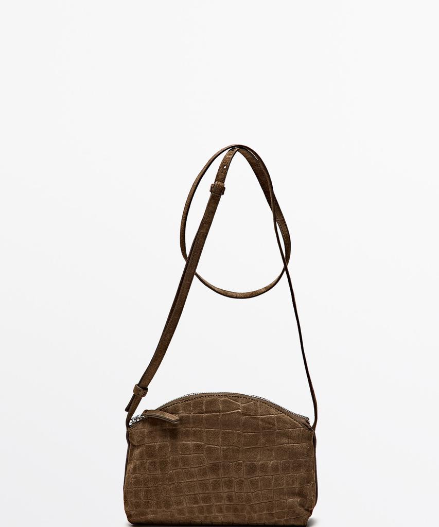 Massimo Dutti Split Suede Crossbody Bag