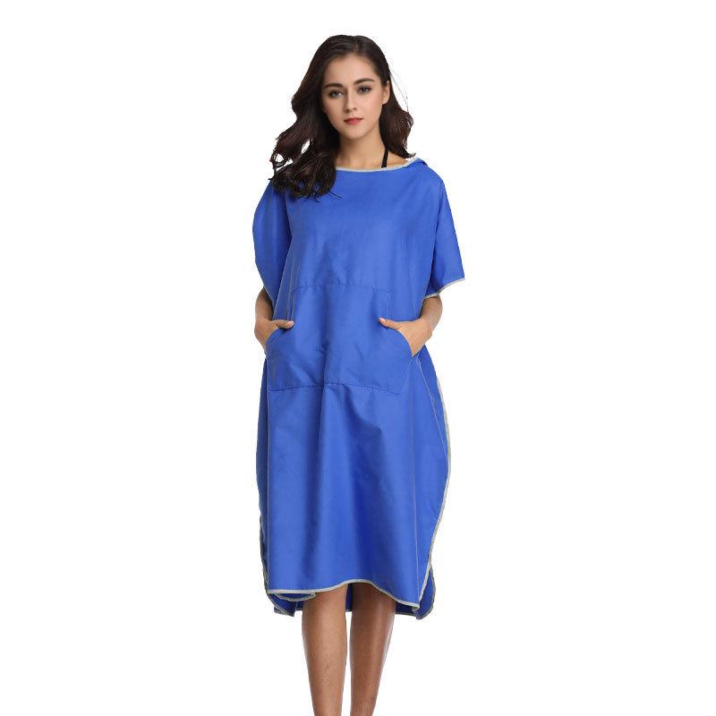 Взрослое пляжное полотенце/накидка из микрофибры с капюшоном для быстрого высыхания