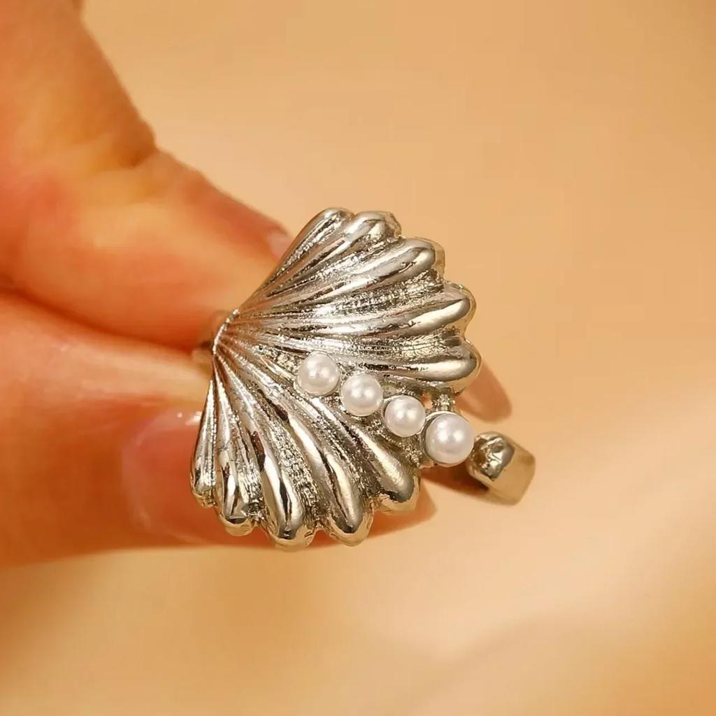 Милые Минималистичные Кольца с Жемчугом для Женщин Корейская Мода Неправильные Кольца на Палец с Жемчугом Новый Тренд Женские Украшения Подарки