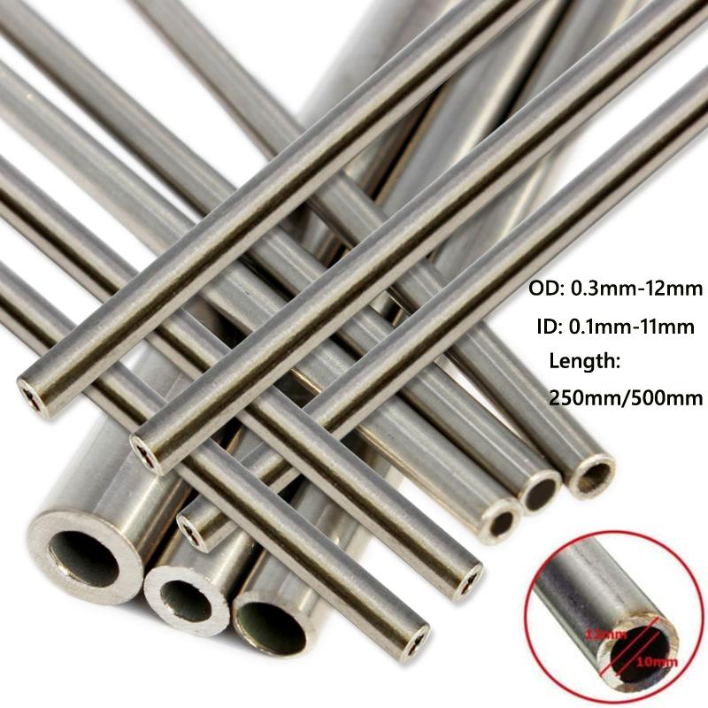1-10pcs 304 Stainless Steel Round Capillary 250mm 500mm Long Seamless Straight Tube 4x3mm/6x4mm/8x6mm/10x8mm/10x9mm/12x11mm