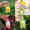 Chick Swimming Circle Plush Toy Cartoon Animal Doll Keychain Backpack Pendant