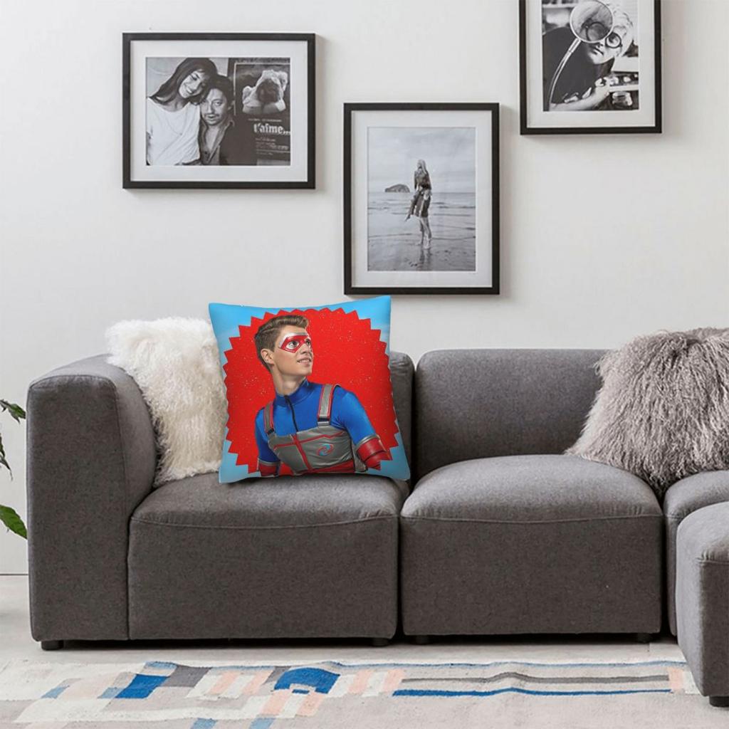 Henry Danger Jace Norman Henry Hart Square Pillowcase Polyester Linen Velvet Pattern Zip Decorative Pillow Case Car Cushion Case