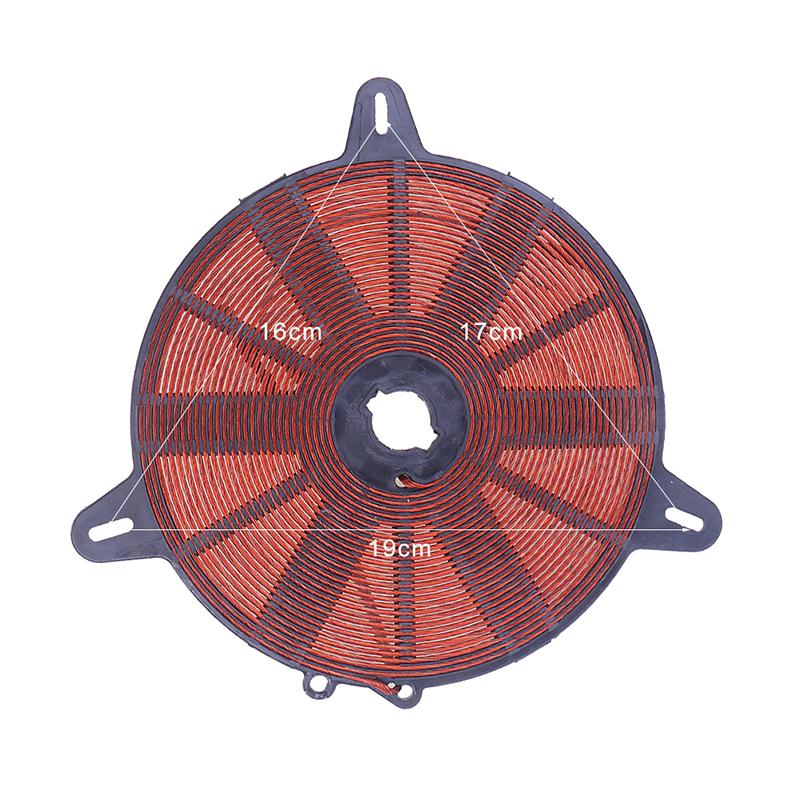 Индукционная плита Катушка Компонент для приготовления пищи Нагрев 1500-2000 Вт Универсальная панель Медные катушки с медным покрытием Безопасная Профессиональная кухонная деталь