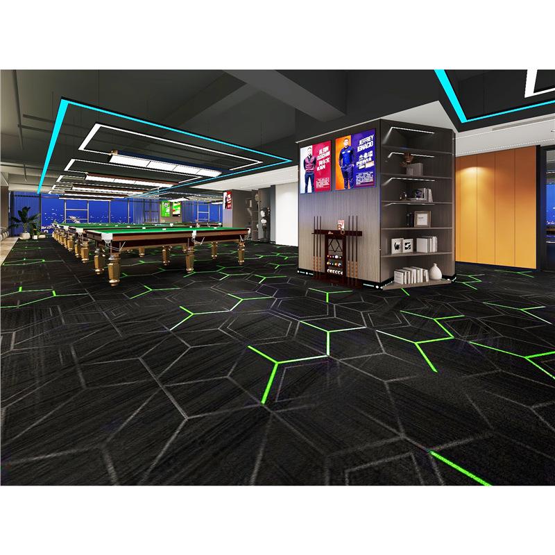Luxury Fireproof Nylon Billiard Hall Carpet for Hotels - Large Area Print Mat