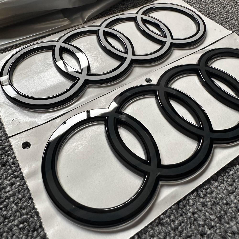 1PC 4 ring Acrylic 202mm Emblem personalized original factory Sticker Car Trunk Badge Decals For A A3 A4 A8 Q2 Q3 Q5 Q8 S4 S6