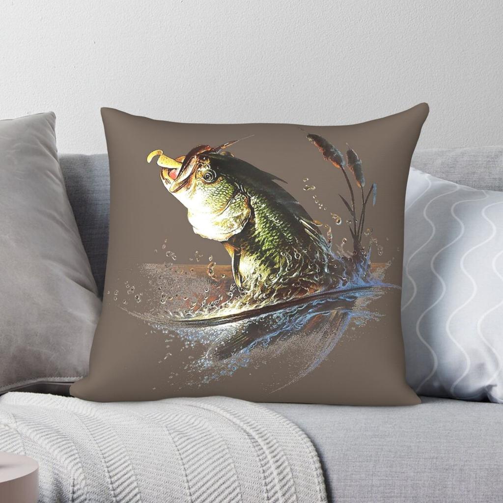 Bass Strike Game Pillowcase Polyester Linen Velvet Creative Zip Decor Throw Pillow Case Home Cushion Cover