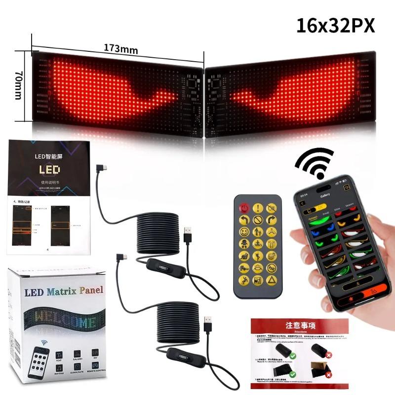 LED DIY Matrix Pixel Panel Led Display Truck Eye Car Sign Animation Bluetooth App Control Programmable Flexible Screen