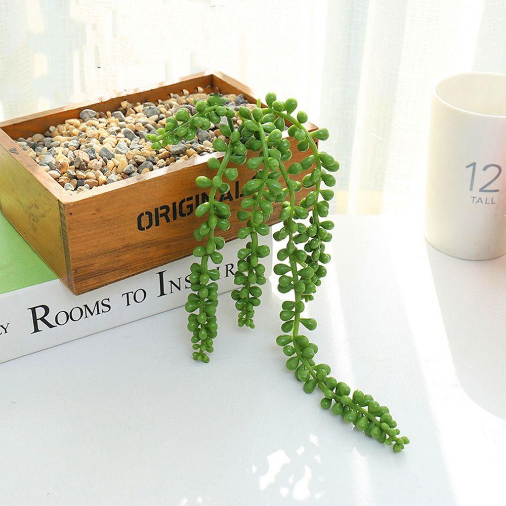 ПВХ Lover Tears Зеленая виноградная лоза Подвесные суккулентные растения Уличное и внутреннее украшение