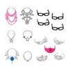 20Pcs Universal Earrings Bracelets Crown For 1/6 Doll Accessories  Set Girl'S Doll Jewelry Diy Decoration Toy