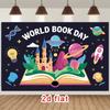 2D Раскрытая Книга Фэнтези Фон Мировой День Книги Фон для Класса