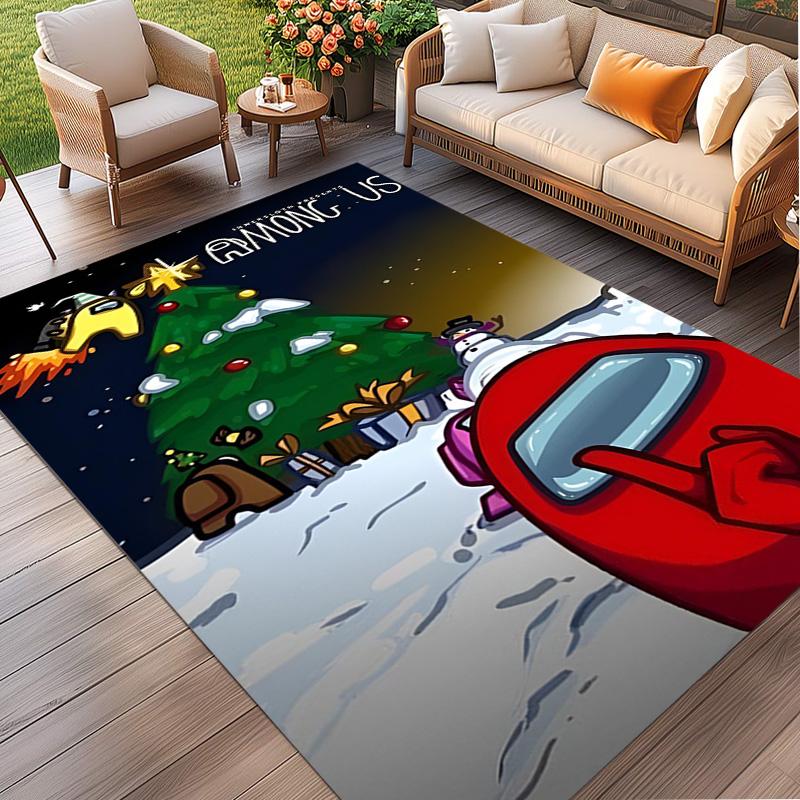 Among Us Print Rug, Washable Floor Carpet, For Entryway Dorm Laundry Room Office Study, Home Decor Birthday Christmas Gift