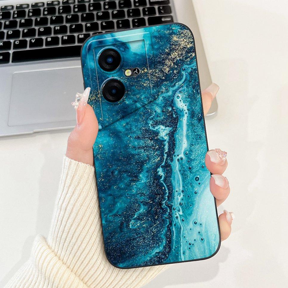Чехол для Tecno Pova Neo 3 Pova Neo3 LH6n Задняя крышка Настроение Ночь Авокадо Роскошный Готический Узор Мягкий Силикон Корпус Fundas