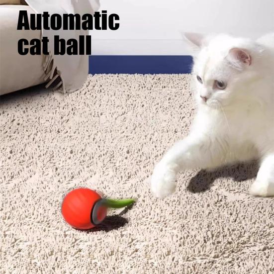 2 шт. Интерактивная игрушка-мяч для кошек, перезаряжаемая через USB, катящийся мяч, два режима скорости, автоматически движущийся умный мяч, игрушка для кошек
