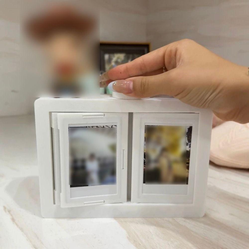 Protective 3D Rotating Photocard Holder Transparent Card Display Rack Photo Album  Home Decor