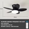 Variable Frequency Ceiling Fan Lamp Six Wind Speeds Adjustable Electric Fan Light Three Color Dimming Mobile Phone Control Fan