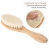 Wooden Handle Oil Head Brush Soft Hair Styling Brush Scalp Grooming Goat Hair Brush  Home Use
