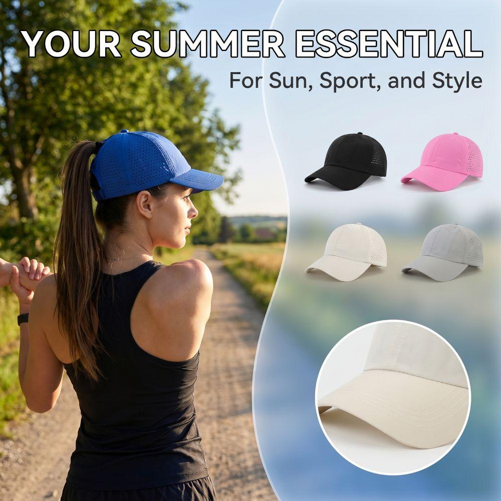 Breathable Mesh Peaked Cap Quick-Drying Running Cap Fashion Women‘s Baseball Caps Casual Wear