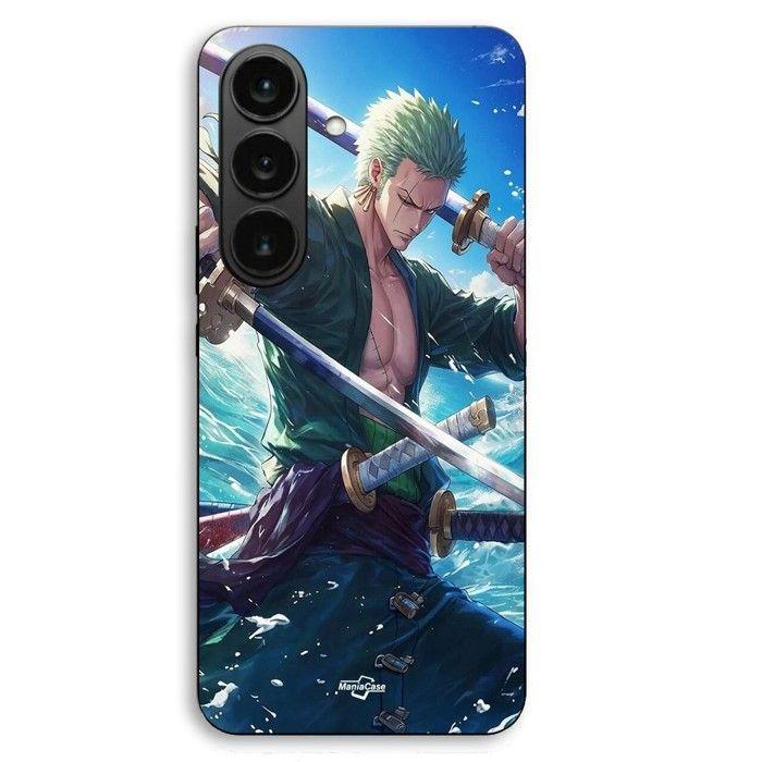 Coque de téléphone - MANIACASE - Samsung Galaxy S26 - Silicone TPU - One Piece Roronoa Zoro (épée) - Noir