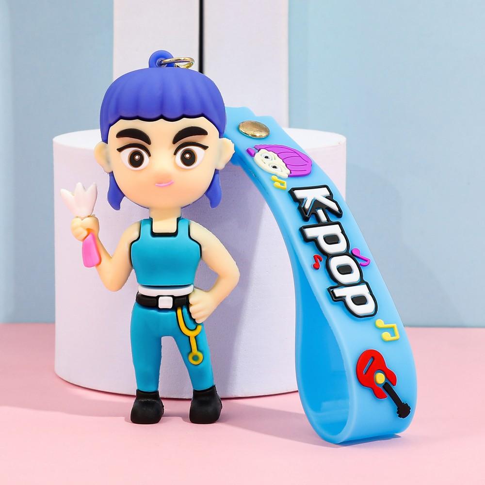 New KPOP Demon Hunters Little Tiger Keychain Pendant Cartoon Anime Monster Hunt Girl Key Ring Bag Hanging Decoration Gift