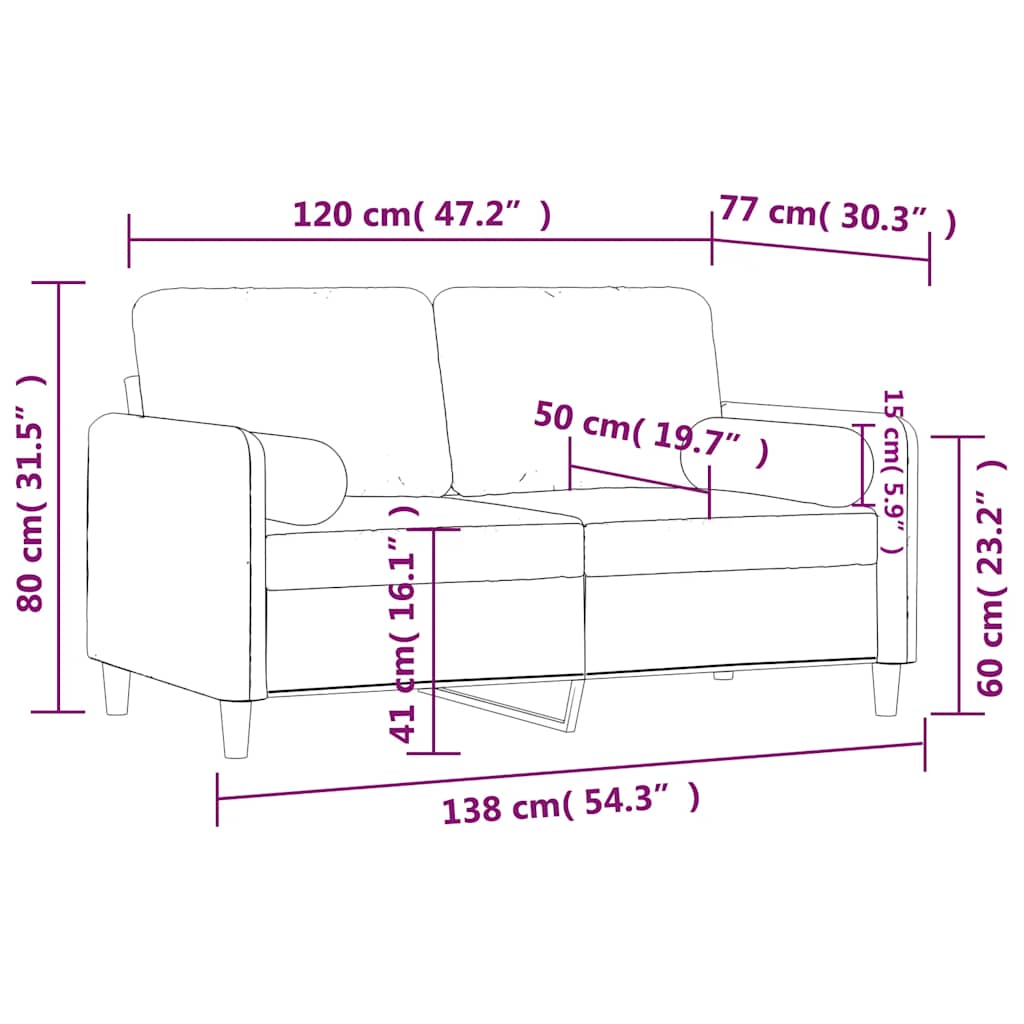 Vidaxl 2-Osobowa Sofa Z Poduszkami, Żółta, 120 Cm, Aksamit