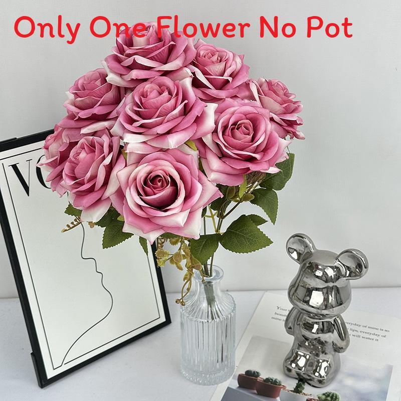 Handmade Faux Rose Flower Decor With Silk Material For Home And Event Styling