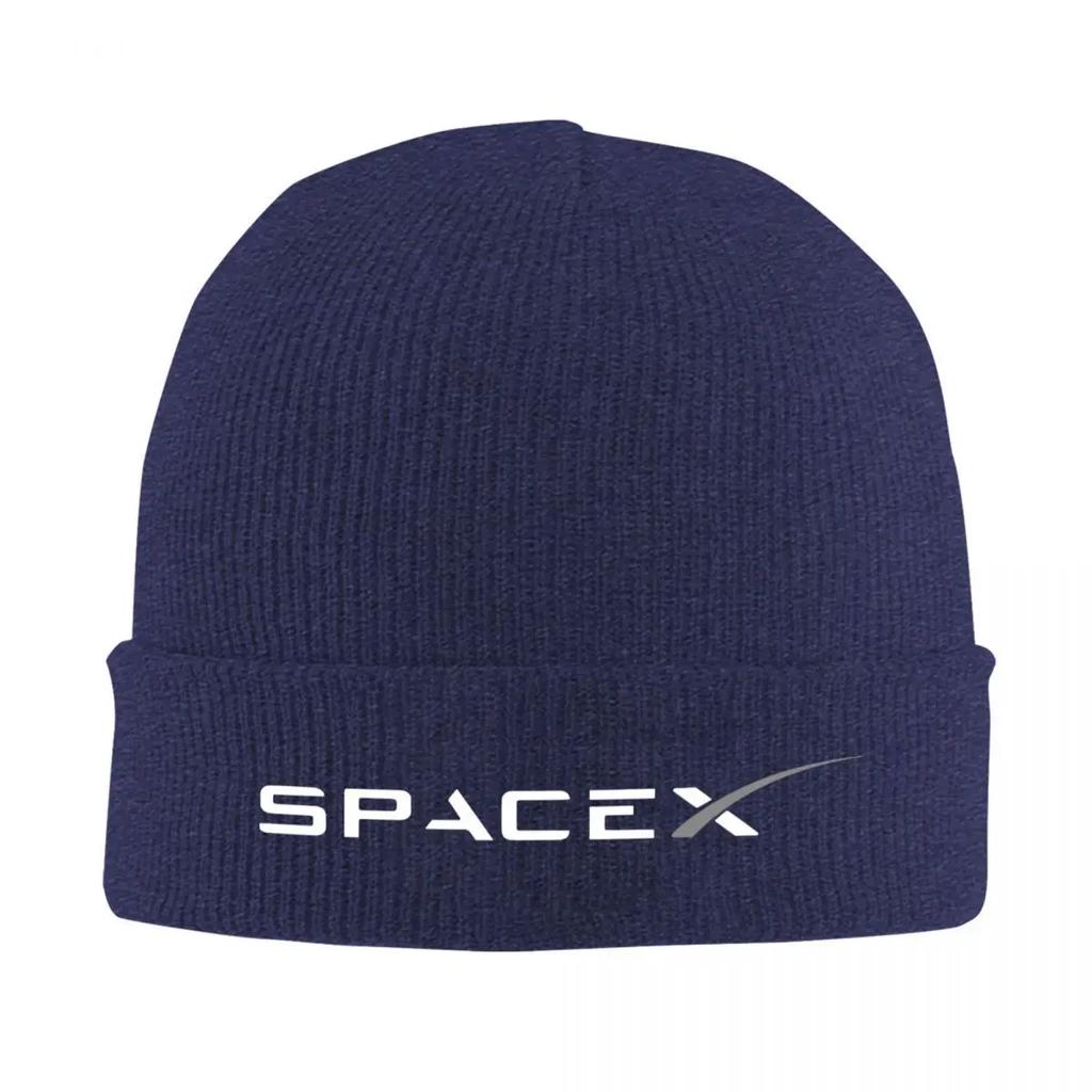 Новая Белая Шапка с Логотипом Spacex Осень Зима Шапки-Бини Уличная Кепка Унисекс Акриловая Вязаная Шапка