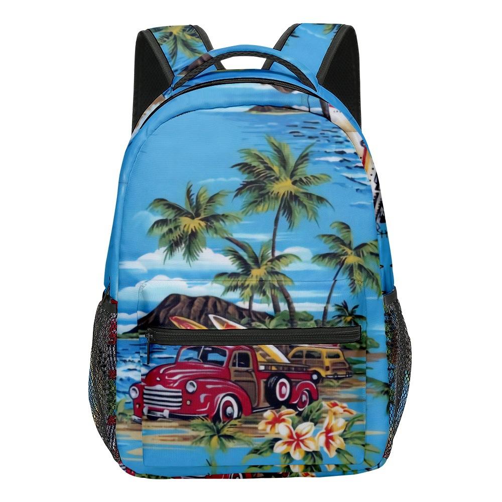 Cartoon Kpop Youthful School Bags Unisex Hawaiian Elements Travel Bags 3D Print Oxford Waterproof Notebook Shoulder Backpacks